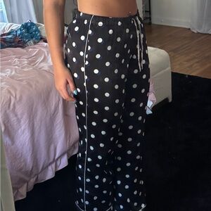 Victoria's Secret Black and White Polka Dot Pants